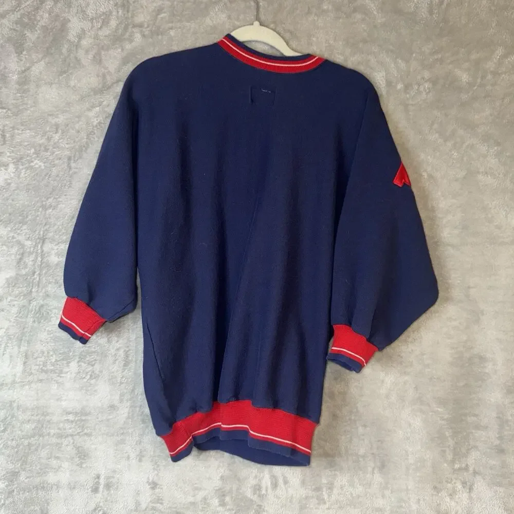 Vintage 90s Kansas Jayhawks Embroidered Crewneck Sweatshirt KU SZ Med Collegiate
